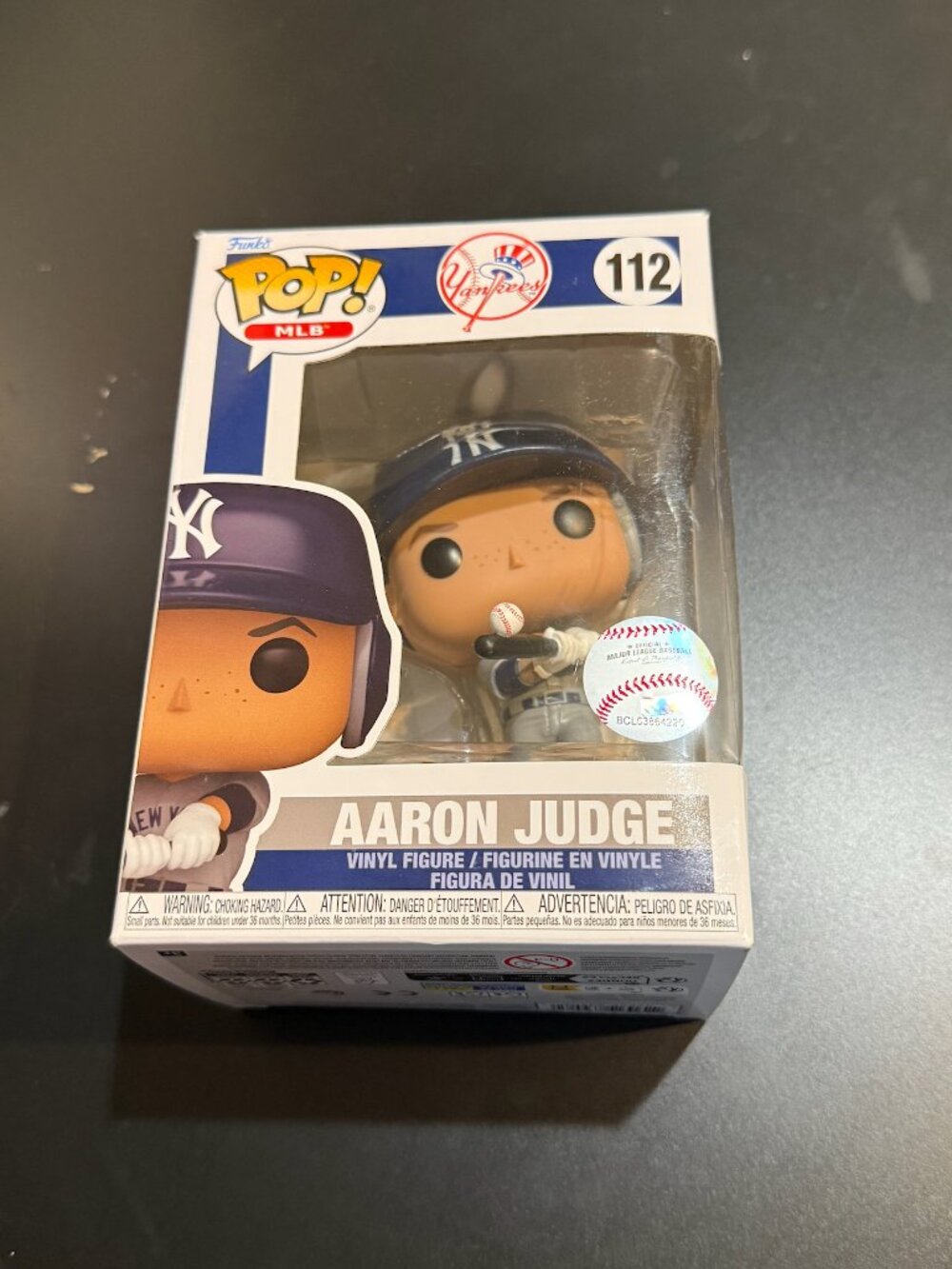 Funko Pop! Aaron Judge #112, New York Yankees, Away Jersey, MLB Baseball NEW NWT